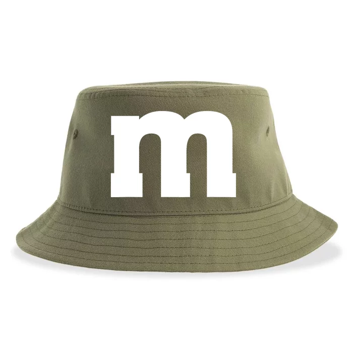 Letter M Capital Alphabet Sustainable Bucket Hat