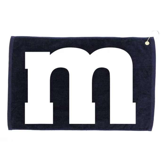 Letter M Capital Alphabet Grommeted Golf Towel