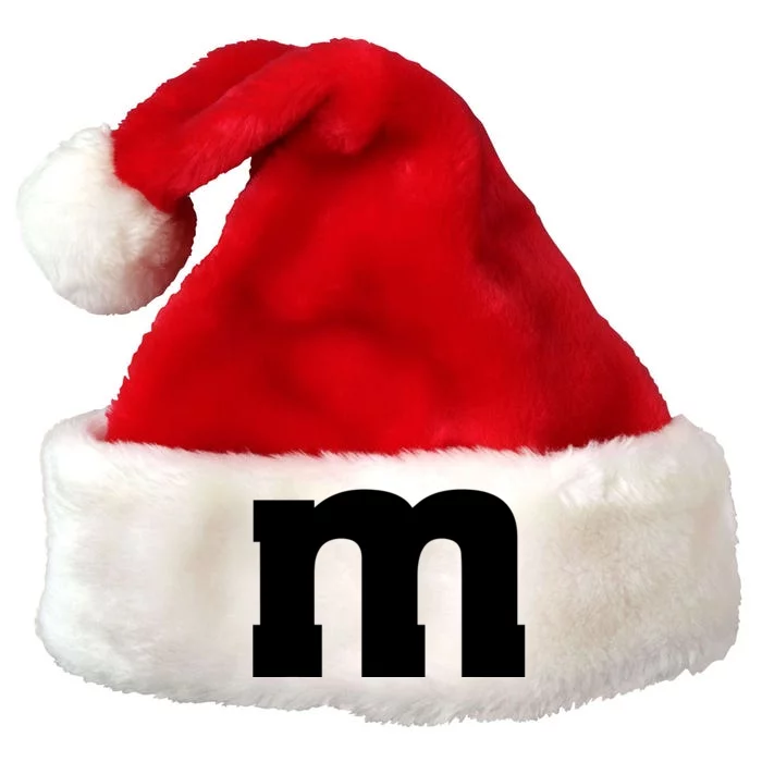 Letter M Capital Alphabet Premium Christmas Santa Hat