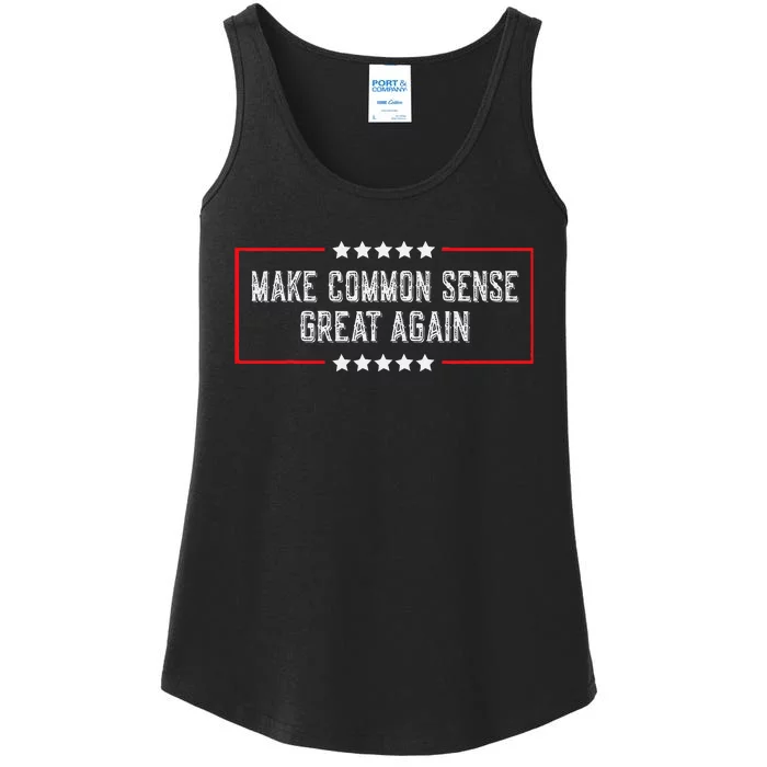 LetS Make Common Sense Great Again Ladies Essential Tank