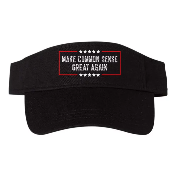 LetS Make Common Sense Great Again Valucap Bio-Washed Visor