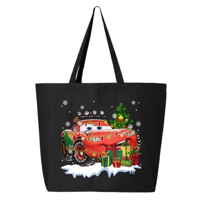 Lightning Mcqueen Christmas Lights Cars Xmas Lover 25L Jumbo Tote