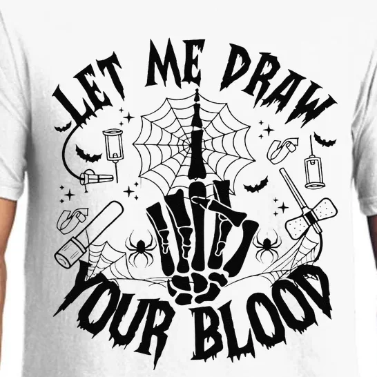 Let Me Draw Your Blood Nurse Spooky Party Halloween Pajama Set