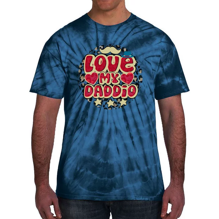 Love My Daddio Fathers Day Funny Super Daddio Tie-Dye T-Shirt