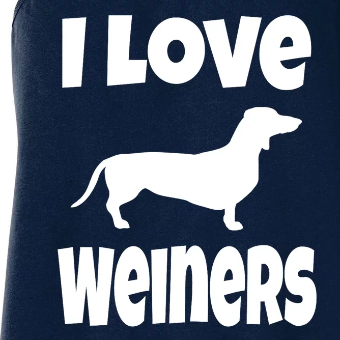 Lover Mom Dad I Love Weiners Gift Weiner Dog Owner Dachshund Women's Racerback Tank