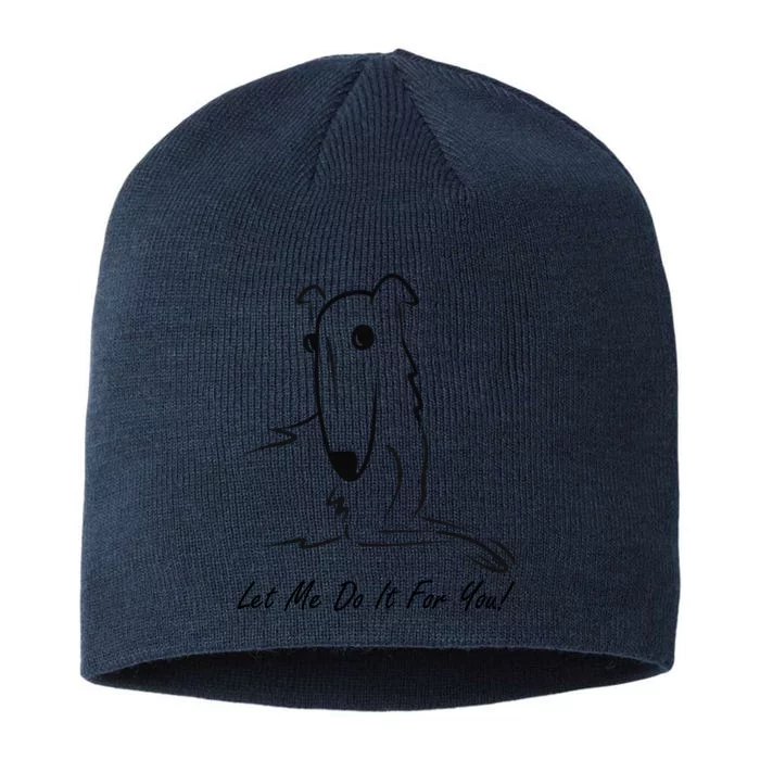 Let Me Do It For You Borzoi Dog Funny Meme 8 1/2in Sustainable Knit Beanie