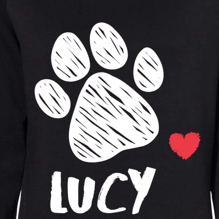 Lucy My Dog Lucy I Love My Dog Lucy Puppy Love Dog Lover Gift Womens California Wash Sweatshirt