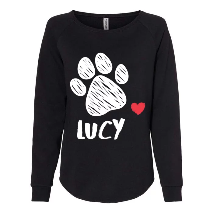 Lucy My Dog Lucy I Love My Dog Lucy Puppy Love Dog Lover Gift Womens California Wash Sweatshirt