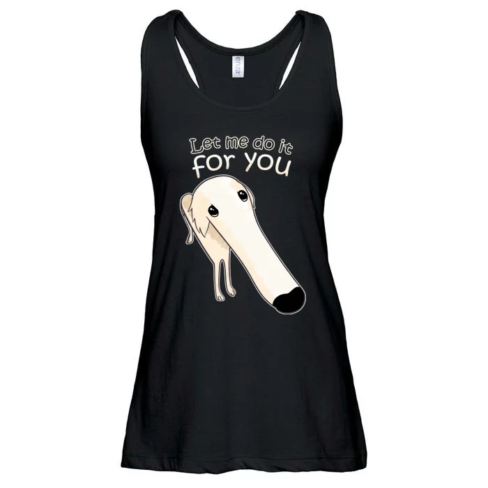 Let Me Do It For You Borzoi Dog Meme Ladies Essential Flowy Tank