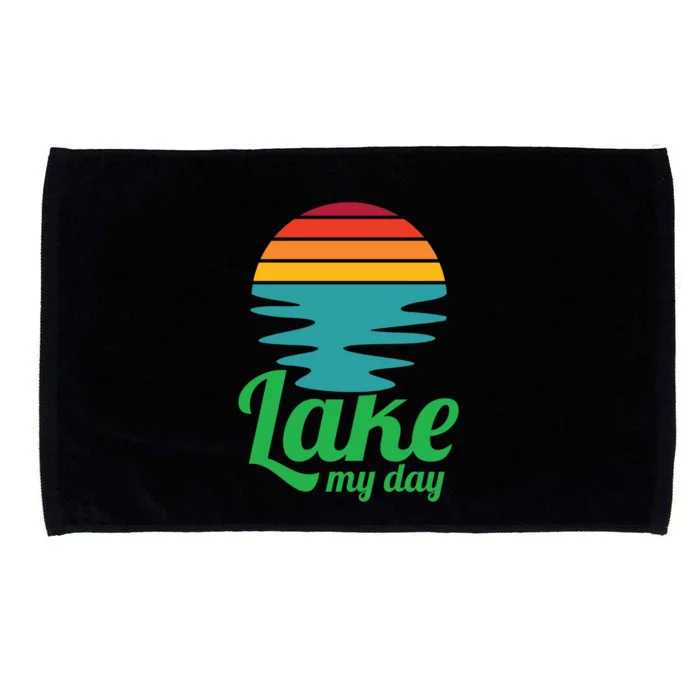 Lake My Day Perfect Vacation On The Lake Outdoor Adventure Gift Microfiber Hand Towel