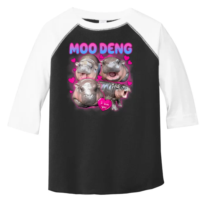 Love Moo Deng Funny Cute Hippo Meme Toddler Fine Jersey T-Shirt