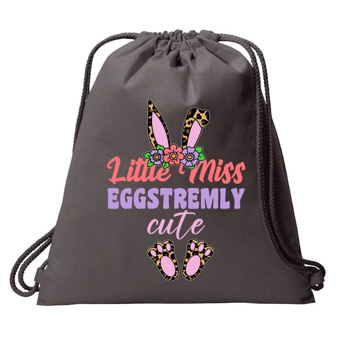 Little Miss Eggstremly Cute Easter Bunny Drawstring Bag