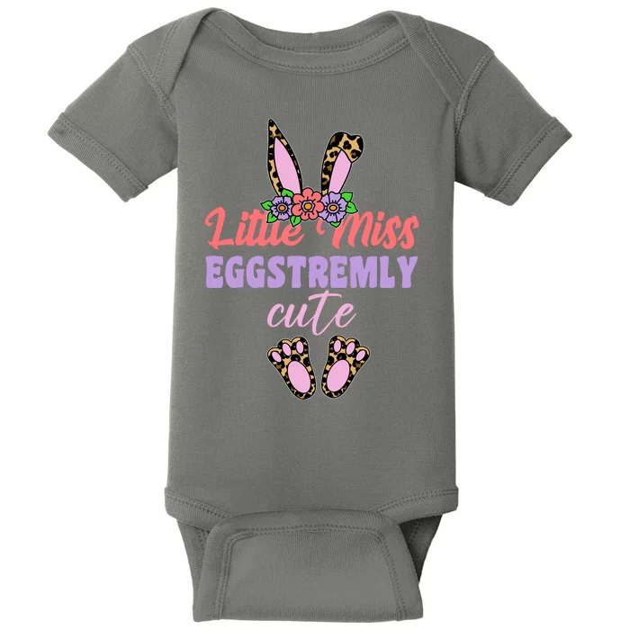 Little Miss Eggstremly Cute Easter Bunny Baby Bodysuit