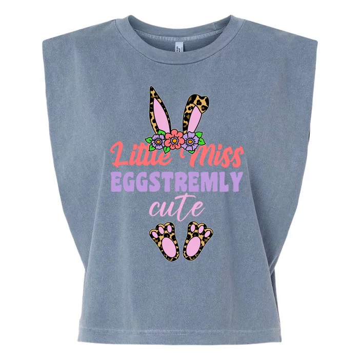 Little Miss Eggstremly Cute Easter Bunny Garment-Dyed Women's Muscle Tee