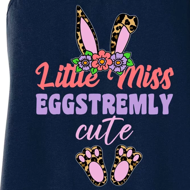 Little Miss Eggstremly Cute Easter Bunny Women's Racerback Tank