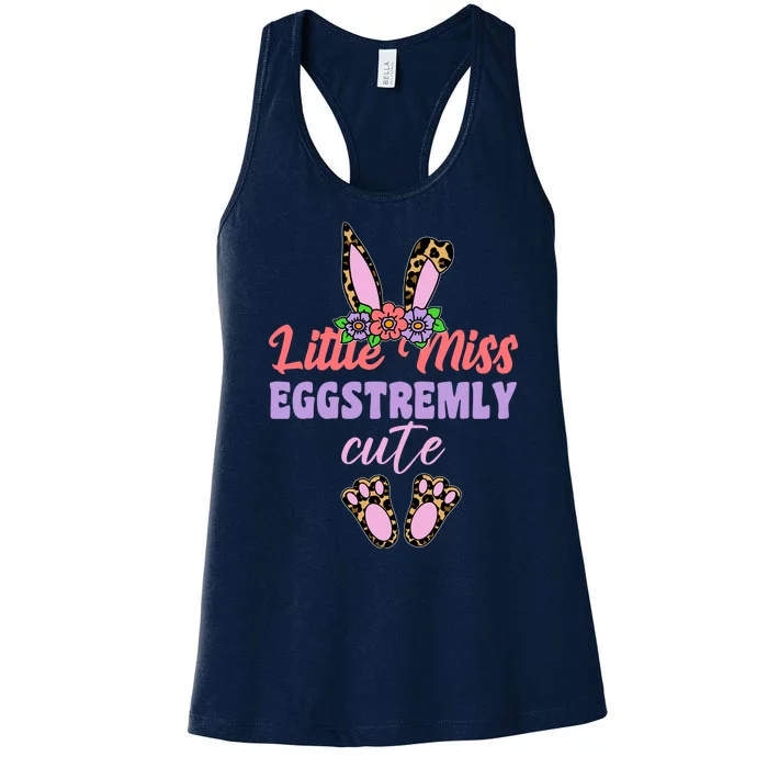 Little Miss Eggstremly Cute Easter Bunny Women's Racerback Tank