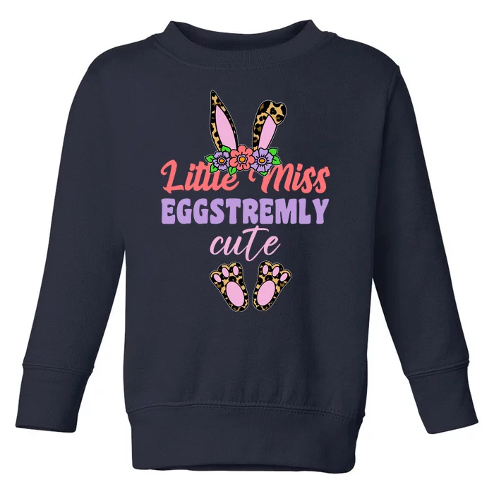 Little Miss Eggstremly Cute Easter Bunny Toddler Sweatshirt