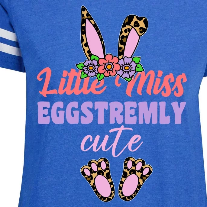 Little Miss Eggstremly Cute Easter Bunny Enza Ladies Jersey Football T-Shirt