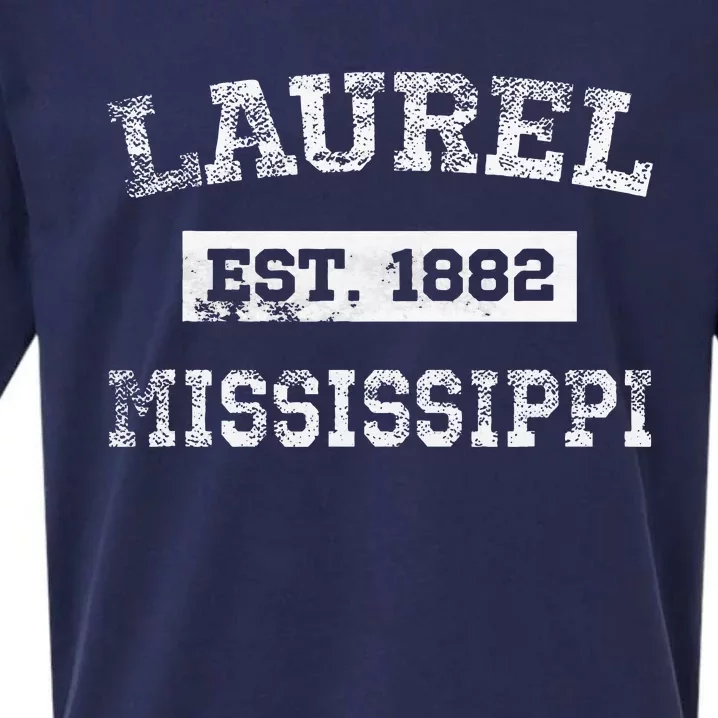 Laurel Mississippi Est. 1882 Distressed Sueded Cloud Jersey T-Shirt