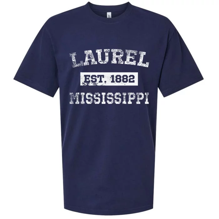 Laurel Mississippi Est. 1882 Distressed Sueded Cloud Jersey T-Shirt