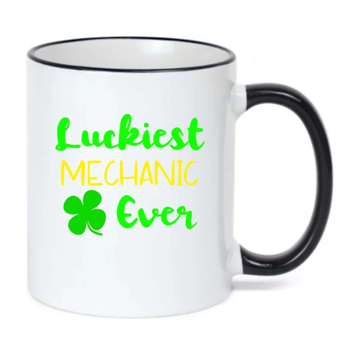 Luckiest Mechanic Ever St Patrick's Day Irish Gift Black Color Changing Mug