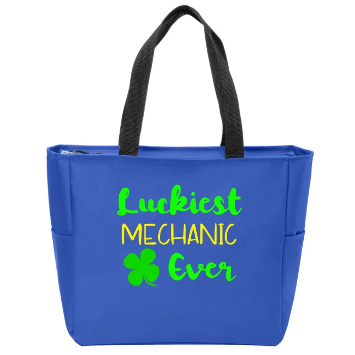 Luckiest Mechanic Ever St Patrick's Day Irish Gift Zip Tote Bag