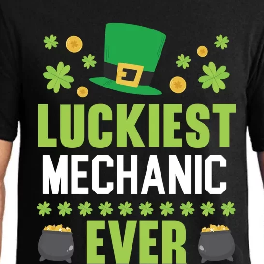 Luckiest Mechanic Ever St Patrick's Saint Pattys Day Meaningful Gift Pajama Set