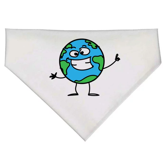 Love Mother Earth Environtal Huity And Peace Funny Gift USA-Made Doggie Bandana