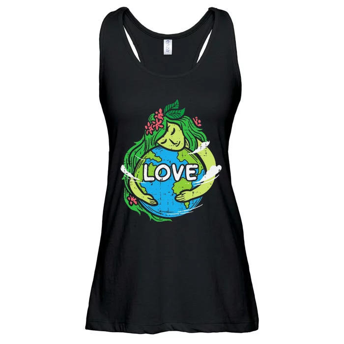 Love Mother Earth Planet Hug Nature Environment Earth Day Ladies Essential Flowy Tank