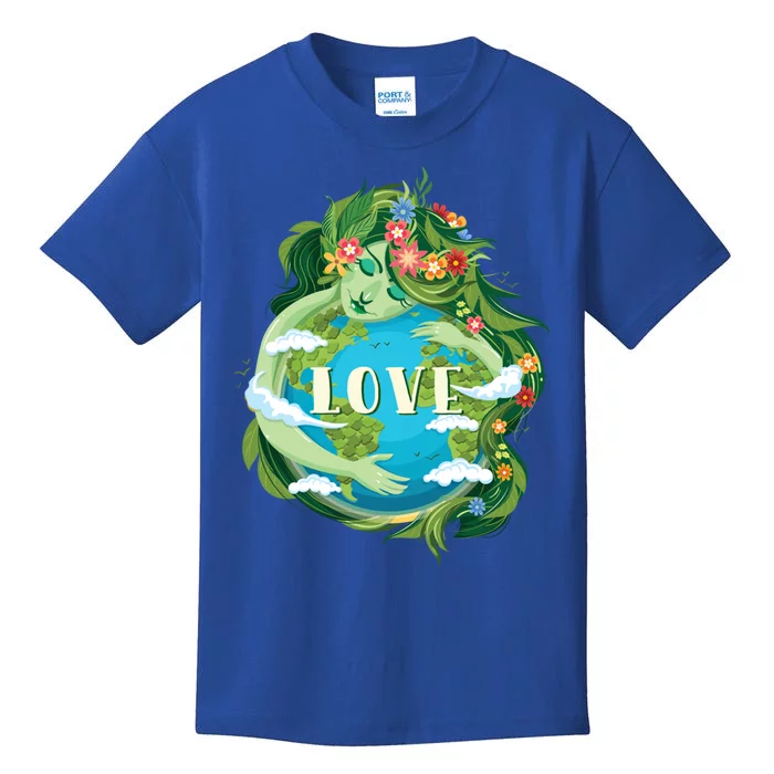 Love Mother Earth Day Save Our Planet Environt Green Cute Gift Kids T-Shirt