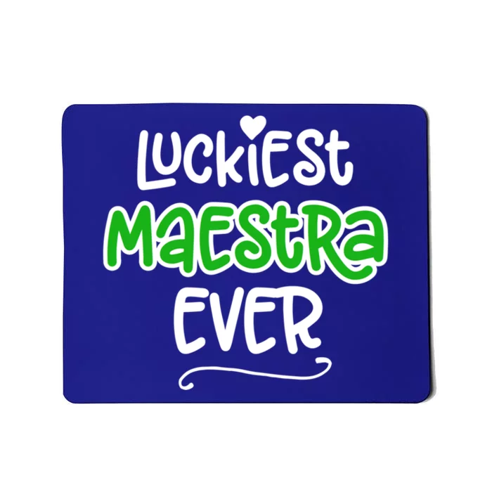 Luckiest Maestra Ever Bilingual Spanish Teacher Funny Gift Mousepad