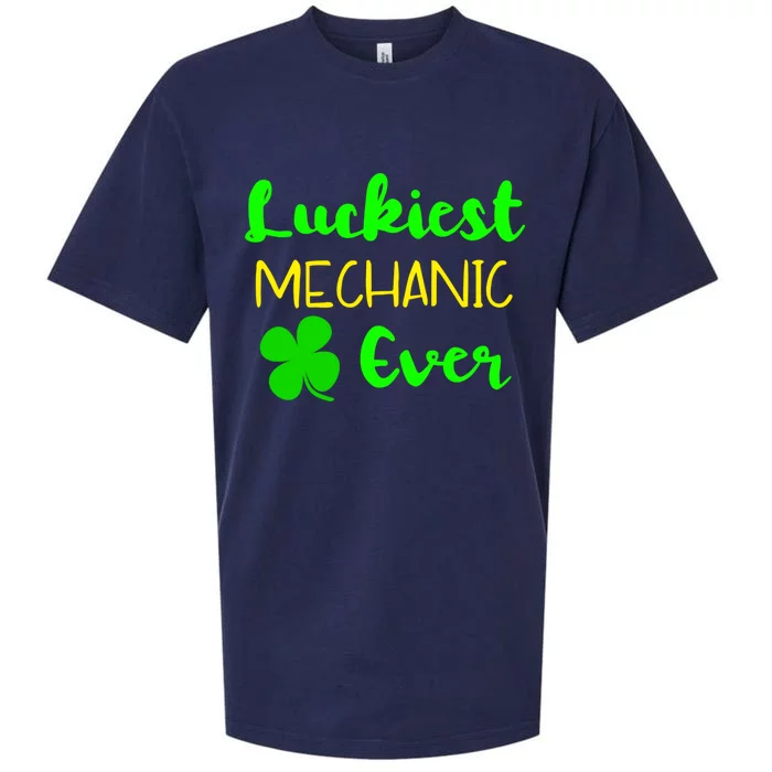 Luckiest Mechanic Ever St Patrick's Day Irish Meaningful Gift Sueded Cloud Jersey T-Shirt