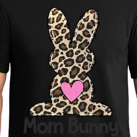 Leopard Mom Easter Bunny Funny Gift Mom Life Happy Easter Day Gift Pajama Set