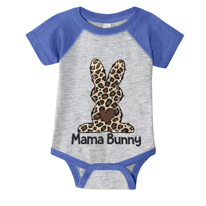 Leopard Mama Easter Bunny Cute Gift Mama Life Happy Easter Day Gift Infant Baby Jersey Bodysuit