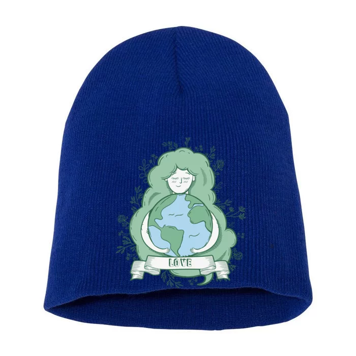 Love Mother Earth Day Save Our Planet Environt Green Gift Short Acrylic Beanie