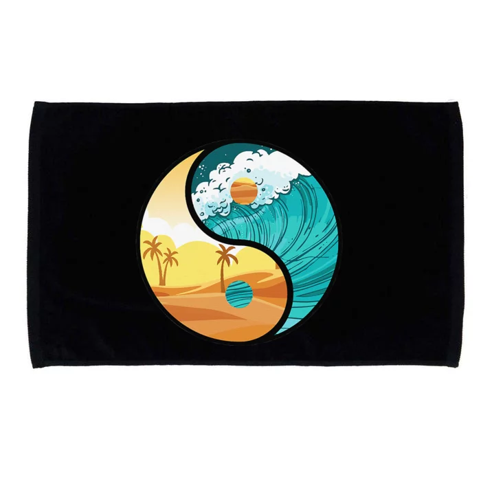 Love Mother Earth Yin Yang Save The Planet Symbolic Apparel Microfiber Hand Towel