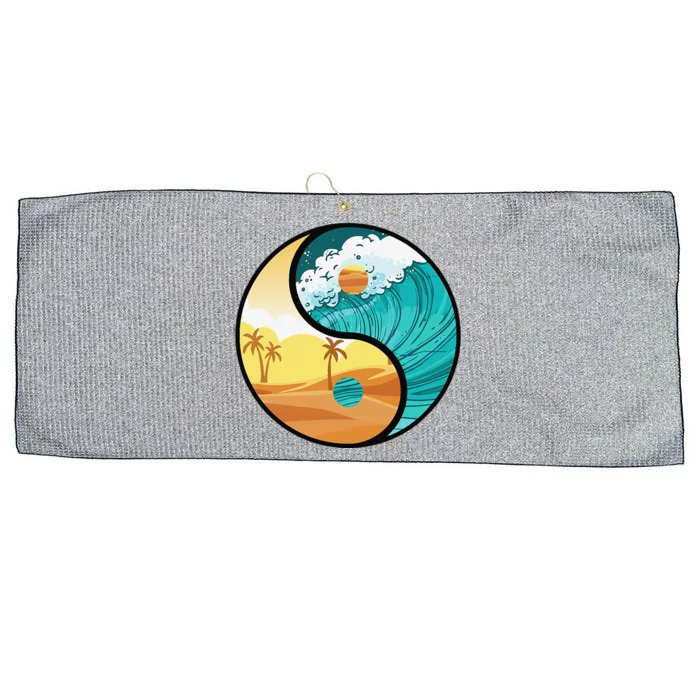 Love Mother Earth Yin Yang Save The Planet Symbolic Apparel Large Microfiber Waffle Golf Towel