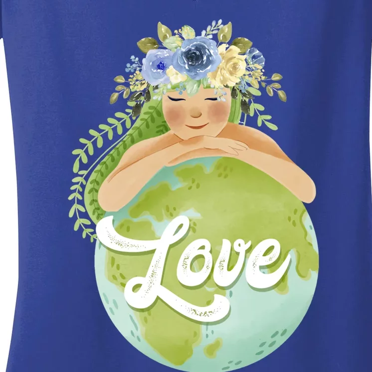 Love Mother Earth Day Save Our Planet Environt Green Gift Women's V-Neck T-Shirt