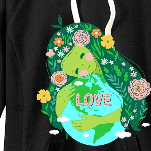 Love Mother Earthday Save Our Planet Environt Green Gift Women's Fleece Hoodie