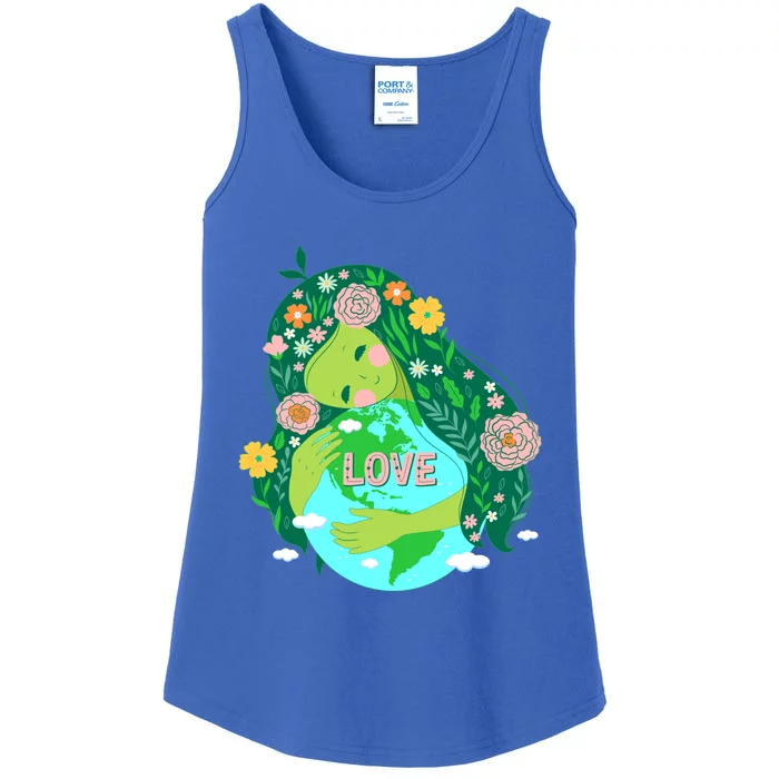 Love Mother Earthday Save Our Planet Environt Green Gift Ladies Essential Tank