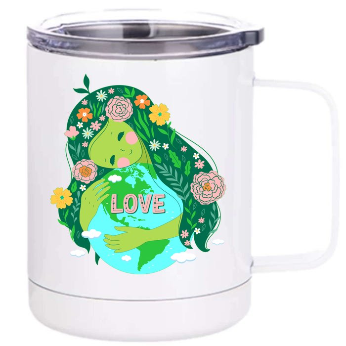 Love Mother Earthday Save Our Planet Environt Green Gift Front & Back 12oz Stainless Steel Tumbler Cup