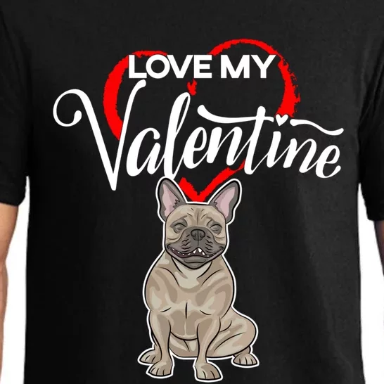 Love My French Bulldog Dog Valentine's Day Meaningful Gift Pajama Set