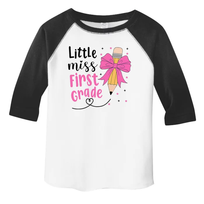 Little Miss First Grade Back To School Rainbow Toddler Fine Jersey T-Shirt