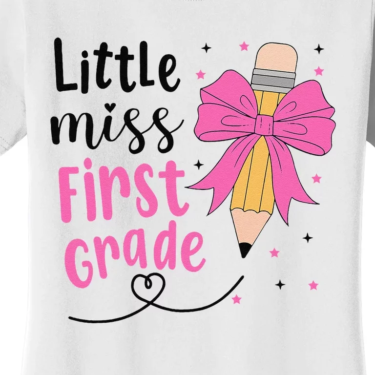 Little Miss First Grade Back To School Rainbow Women's T-Shirt