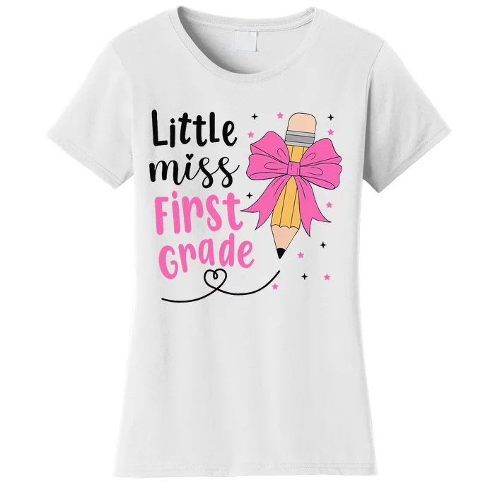 Little Miss First Grade Back To School Rainbow Women's T-Shirt