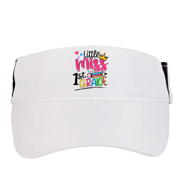 Little Miss First Grade Back To School 1st Grader Kids Adult Drive Performance Visor