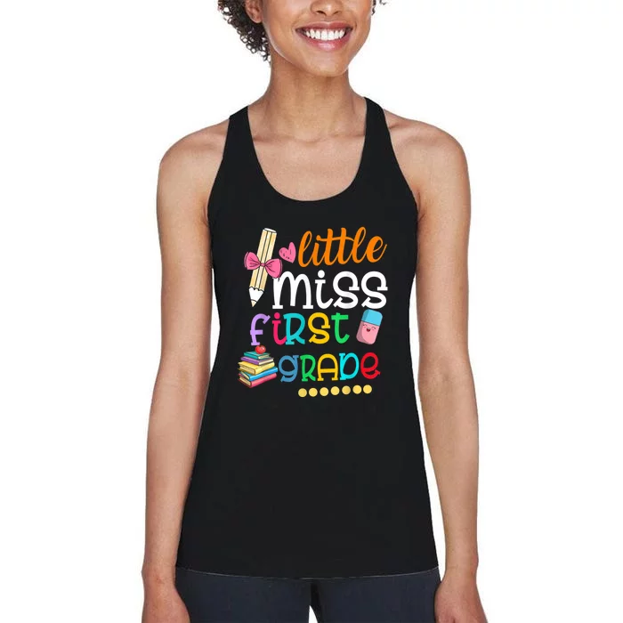 Little Miss First Grade Back To School Women's Racerback Tank