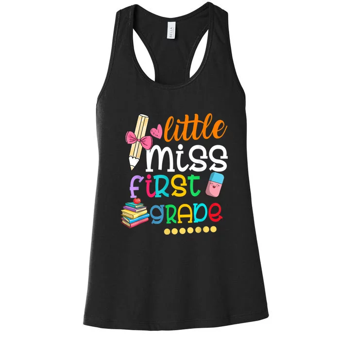 Little Miss First Grade Back To School Women's Racerback Tank