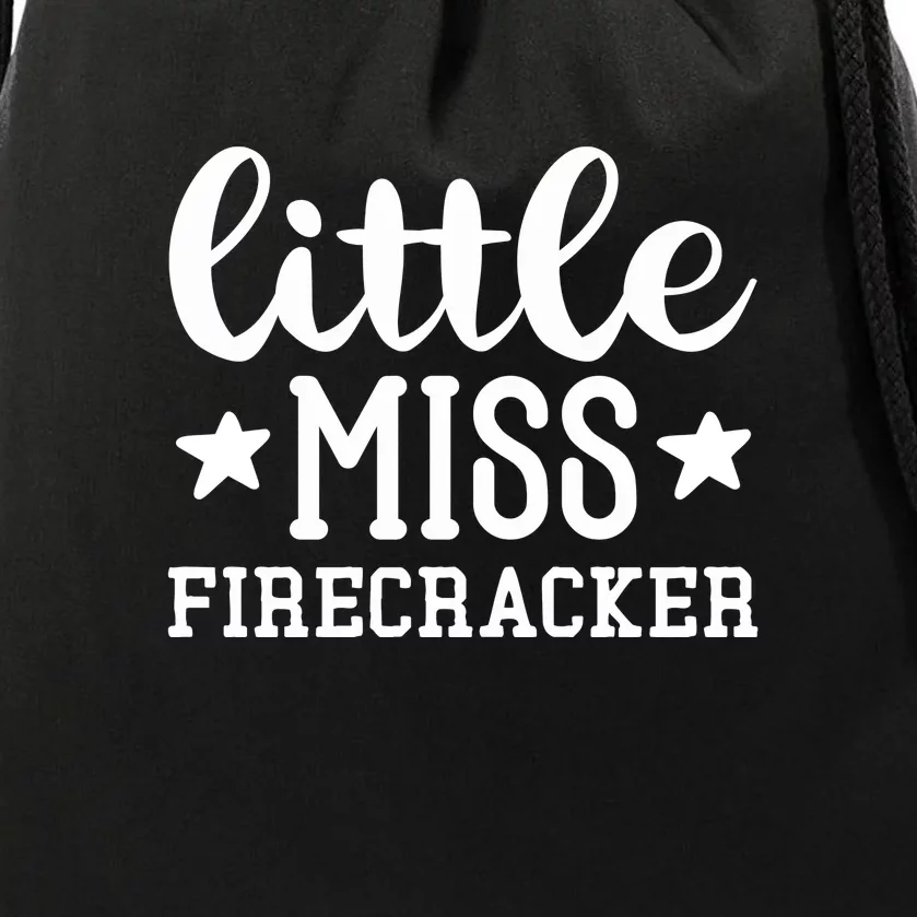 Little Miss FireCracker Memorial Day Gift Drawstring Bag