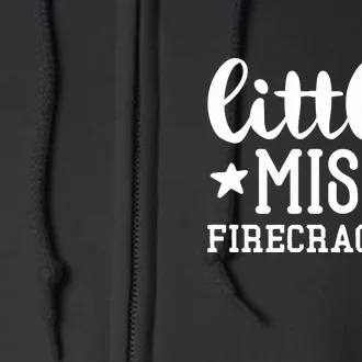 Little Miss FireCracker Memorial Day Gift Full Zip Hoodie